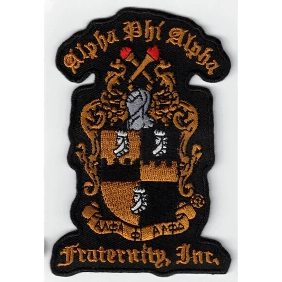 Alpha Phi Alpha Fraternity Inc 4x2.5in Iron / Sew-On Patch - Picture 1 of 2